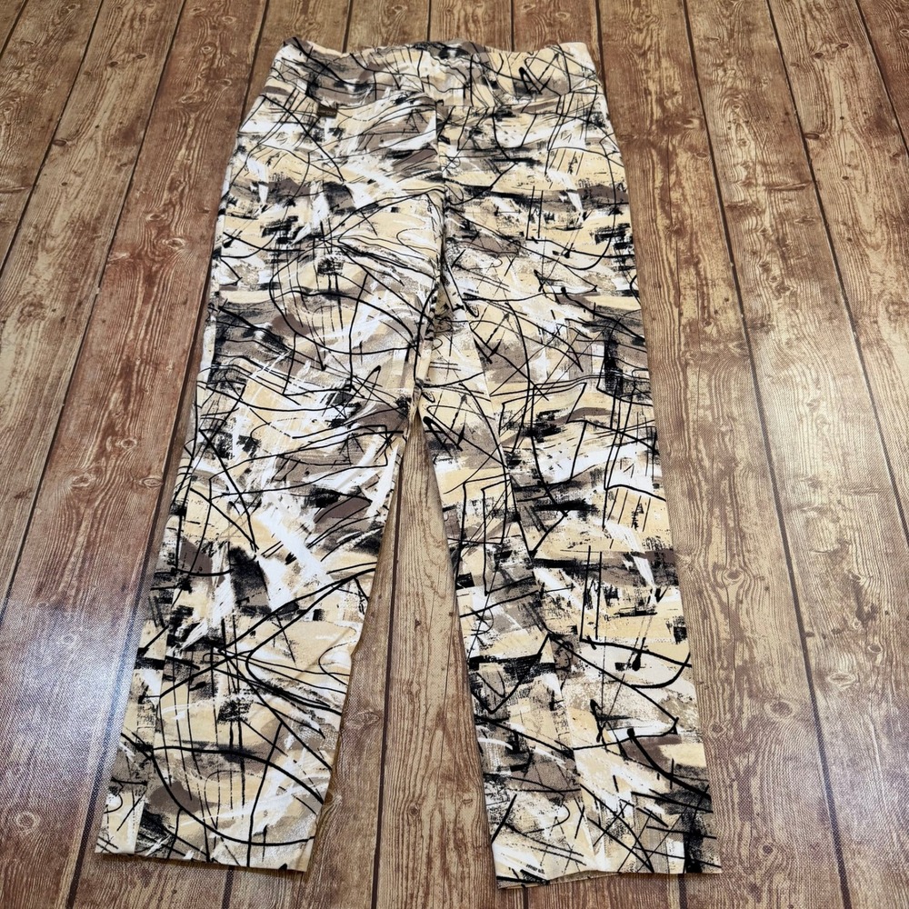 Lisette L Montreal 108202 Pants Womens Size 6 Multicolor Abstract Slim Ankle